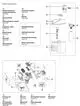 Schema der SYR Einzelenthärtungsanlage mit Bauteilen und Bestellnummern. Detailansicht der einzelnen Komponenten und deren Anordnung im System.